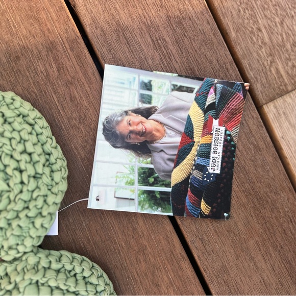 Lotus Pond sage & yellow Lotus Pond area Rug vintage 1980’s style nwt - Picture 7 of 8